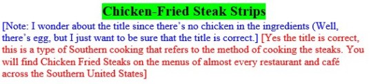 Editingchickenfried steak
